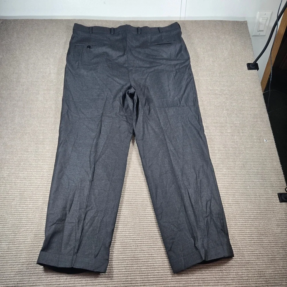 Hickey Freeman 44R Charcoal‎ Grey Micro-Pattern 100% Wool Boardroom 2-Piece Suit